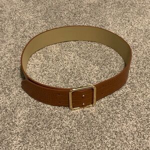 Target Tan Belt with Gold Buckle